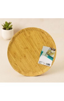Hubrendy Tedarik 38 Cm Yuvarlak Bambu Servis Tepsisi Sunum Tahtası Hubrendy Tedarik 38 Cm Yuvarlak Bambu Servis Tepsisi Sunum Tahtası