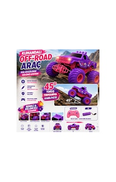 Özel Çiçekli Tasarım Kumandalı Canavar Kamyon- Off Road - Mor Arazi Aracı Şarjlı R/c F/f 1:18 Pembe - 885347567 Pembe Özel Çiçekli Tasarım Kumandalı Canavar Kamyon- Off Road - Mor Arazi Aracı Şarjlı R/c F/f 1:18 Pembe - 885347567 Pembe
