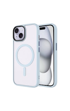 Apple Uyumlu iPhone 15 Kılıf Mat Arka Yüzey Wireless Şarj Özellikli Flet Magsafe Kapak Mavi Açık Apple Uyumlu iPhone 15 Kılıf Mat Arka Yüzey Wireless Şarj Özellikli Flet Magsafe Kapak Mavi Açık