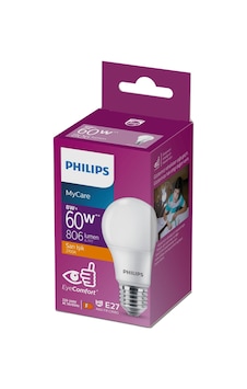 Philips MyCare LED Ampul 8W 720 Lumen 2700K Sarı Işık A60 E27 Duy (60W Eşleniği) Yerli Üretim