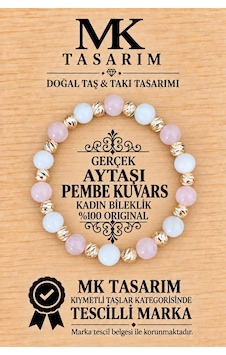 Gerçek Aytaşı Ve Gerçek Pembe Kuvars Kadın Bileklik Mk.7000.003-enerji Ve Stres Bilekliği Çok Renkli Gerçek Aytaşı Ve Gerçek Pembe Kuvars Kadın Bileklik Mk.7000.003-enerji Ve Stres Bilekliği Çok Renkli