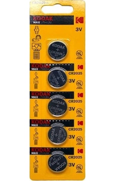 Kodak CR2025 Lityum Para pil - 5'li Kodak CR2025 Lityum Para pil - 5'li