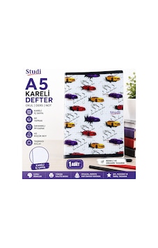 60 Yaprak A5 Kareli Defter Renkli Spor Araba Desenli Pp Kapak Öğrenci Defteri Çok Renkli 60 Yaprak A5 Kareli Defter Renkli Spor Araba Desenli Pp Kapak Öğrenci Defteri Çok Renkli