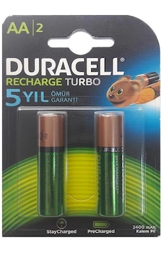 Mey İthalat Duracell Ş Arj Edilebilir Kalem Pil 2'li Aa 2500 Mah Mey İthalat Duracell Ş Arj Edilebilir Kalem Pil 2'li Aa 2500 Mah