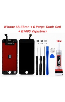 Apple iPhone Uyumlu 6s Ekran + 6 Parça Telefon Tamir Seti + B-7000 15 Ml Yapıştırıcı Apple iPhone Uyumlu 6s Ekran + 6 Parça Telefon Tamir Seti + B-7000 15 Ml Yapıştırıcı