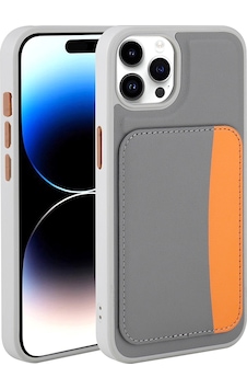Apple Uyumlu iPad iPhone 14 Pro Max Kılıf Kartlıklı Zore X-kart Silikon Kapak Koyu Gri Apple Uyumlu iPad iPhone 14 Pro Max Kılıf Kartlıklı Zore X-kart Silikon Kapak Koyu Gri