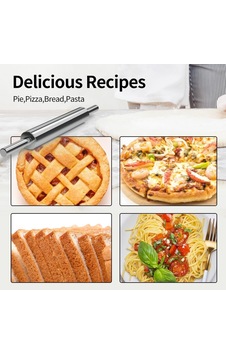 Paslanmaz Çelik Merdane 43 Cm Yapışmaz Profesyonel Hamur Açma Rulosu Ve Metal Merdane Pizza, Pasta, Kurabiye, Mantı Ve Şeker Hamuru İçin Ergonom Gümüş Paslanmaz Çelik Merdane 43 Cm Yapışmaz Profesyonel Hamur Açma Rulosu Ve Metal Merdane Pizza, Pasta, Kurabiye, Mantı Ve Şeker Hamuru İçin Ergonom Gümüş