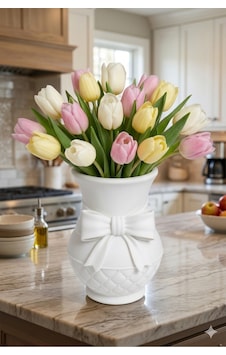 Modern 3d Baskı Fiyonklu Dekoratif Vazo - 18 Cm Estetik Çiçek Vazosu - Pastel Beyaz Tasarım Obje Beyaz Modern 3d Baskı Fiyonklu Dekoratif Vazo - 18 Cm Estetik Çiçek Vazosu - Pastel Beyaz Tasarım Obje Beyaz