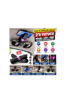 Kahveci.store Araç İçi Güneşliğe Takılan 2'li Gözlük,kart,para Takmalık Aparat 22 Standart Kahveci.store Araç İçi Güneşliğe Takılan 2'li Gözlük,kart,para Takmalık Aparat 22 Standart