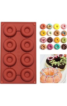 Donut Silikon Kek Kalıbı 8'li Donut Silikon Kek Kalıbı 8'li