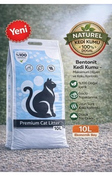 Bentonit Kedi Kumu 10 Litre %100 Beyaz Bentonit Kalın Taneli Kokusuz Tozsuz Topaklanan Premium Kedi Bentonit Kedi Kumu 10 Litre %100 Beyaz Bentonit Kalın Taneli Kokusuz Tozsuz Topaklanan Premium Kedi