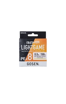 Gosen Answer Light Game Pe8 Örgü Lrf İpi 150mt Coctail Yellow Standart - 0.4 Pe Gosen Answer Light Game Pe8 Örgü Lrf İpi 150mt Coctail Yellow Standart - 0.4 Pe