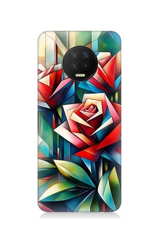İnfinix Note 7 Uyumlu Soyut Origami Gül Deseni Desenli Silikon Kılıf Çok Renkli İnfinix Note 7 Uyumlu Soyut Origami Gül Deseni Desenli Silikon Kılıf Çok Renkli