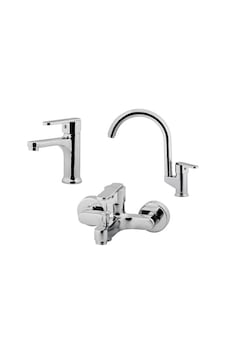 Creavit Vg1840 + Vg2840 Vega Lavabo + Banyo + Eviye Batarya Seti Creavit Vg1840 + Vg2840 Vega Lavabo + Banyo + Eviye Batarya Seti