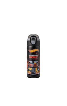 Hot Wheels Çift Fonksiyon Kapaklı Çelik Matara 600ml 3821 Siyah