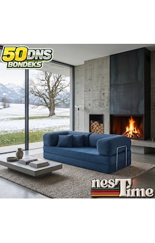 Nestime 200x100 Comfortnest Kanepe / Aktivite Koltuğu / Yatak 50 Dns Dayanıklı Orta Sert Sünger, Çıkarılabilir Kılıf, Pati Dostu Fitilli Kadife Kumaş Lacivert Nestime 200x100 Comfortnest Kanepe / Aktivite Koltuğu / Yatak 50 Dns Dayanıklı Orta Sert Sünger, Çıkarılabilir Kılıf, Pati Dostu Fitilli Kadife Kumaş Lacivert