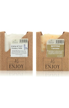 Suds Enjoy Doğal Eşek Sütlü + Bıttım El Yapımı Yüz Saç ve Vücut Sabunu 2 x 100 G Suds Enjoy Doğal Eşek Sütlü + Bıttım El Yapımı Yüz Saç ve Vücut Sabunu 2 x 100 G