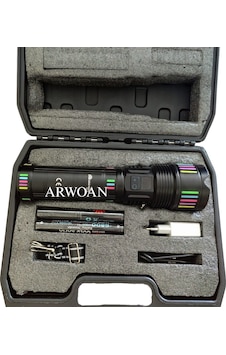 Arwoan Şarjlı Led El Feneri Seti Zoomlu, Güçlü, Taşınabilir, Usb Şarjlı, 5 Modlu Profesyonel El Feneri Siyah Arwoan Şarjlı Led El Feneri Seti Zoomlu, Güçlü, Taşınabilir, Usb Şarjlı, 5 Modlu Profesyonel El Feneri Siyah