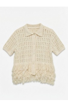 Vero Moda Ekru Kadın Ajurlu Desen Kazak 10359613-110809 Tcx