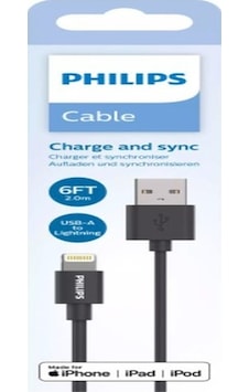 Philips Uyumlu Mfı Usb - Lightning Şarj Kablosu (2M Pvc)Dlc3106V/00 Philips Uyumlu Mfı Usb - Lightning Şarj Kablosu (2M Pvc)Dlc3106V/00