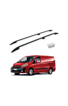 Turtle Fiat Scudo Mk2 2006-2016 / Uzun Şasi Tavan Çıtası Crown Siyah