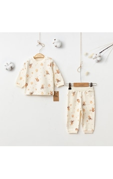 Ciccim Baby Ayıcık Desen Pijama Takımı 5034 Krem Ciccim Baby Ayıcık Desen Pijama Takımı 5034 Krem