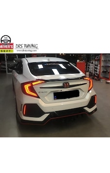 Honda Civic Fc5 Işıksız Hibrid Anatomik Spoiler Siyah Policarbon