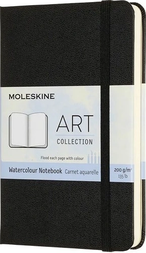 Moleskine Sert Kapak Suluboya Defteri Siyah 9x14 - 6741