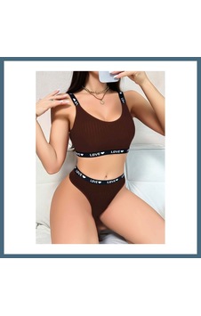 Agc Uygun Sepet Kadın Kahverengi Love Yazılı Sütyen Kilot Takımı 5156 Beden: S/m Renk: Kahverengi Agc Agc Uygun Sepet Kadın Kahverengi Love Yazılı Sütyen Kilot Takımı 5156 Beden: S/m Renk: Kahverengi Agc
