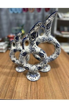 Üçlü Sümbül Vazo Takımı Mavi