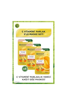 Garnier C Vitamini Parlak Aydınlatıcı Göz Maskesi Seti 3'lü Garnier C Vitamini Parlak Aydınlatıcı Göz Maskesi Seti 3'lü