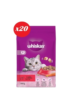 Whiskas Biftekli Havuçlu Kuru Kedi Maması 300 Gr Set 20'li Whiskas Biftekli Havuçlu Kuru Kedi Maması 300 Gr Set 20'li