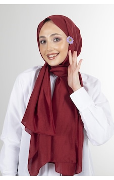 Harem Scarf Brisa Vual Şal - Bordo - Bordo