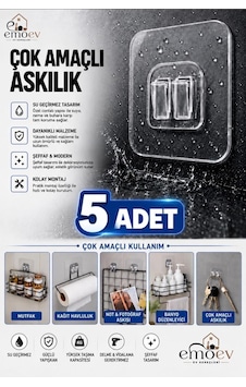 5 Adet Kapı Duvar Askısı, Kendinden Yapışkanlı Şeffaf Askı, Güçlü Kapı Askısı, 6x6cm Şeffaf Şeffaf 5 Adet Kapı Duvar Askısı, Kendinden Yapışkanlı Şeffaf Askı, Güçlü Kapı Askısı, 6x6cm Şeffaf Şeffaf