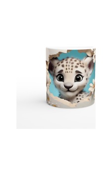 Baharın Masum Yüzü Kar Leoparı Yavrusu Temalı Baskılı Kupa Bardak Çok Renkli Baharın Masum Yüzü Kar Leoparı Yavrusu Temalı Baskılı Kupa Bardak Çok Renkli