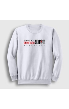 Presmono Unisex American Idiot V2 Green Day Sweatshirt Beyaz Presmono Unisex American Idiot V2 Green Day Sweatshirt Beyaz