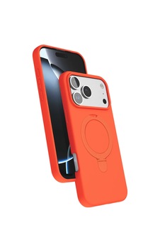 Apple İphone 17 Pro Max Uyumlu Regal Magsafe Standlı Kapak - Turuncu Apple İphone 17 Pro Max Uyumlu Regal Magsafe Standlı Kapak - Turuncu