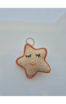 Deniz Yıldızı Anahtarlık 3 Adet Amigurumi Kahverengi