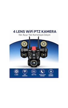 Pro Ultra Hd 4 Lensli 355 Döner Wifi Dış Mekân Güvenlik Kamerası Pro Ultra Hd 4 Lensli 355 Döner Wifi Dış Mekân Güvenlik Kamerası