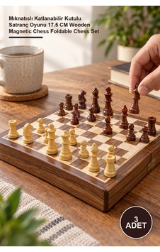 3 Adet Ahşap Satranç Takımı Mıknatıslı Katlanabilir Kutulu Satranç Oyunu 17.5 Cm Wooden Magnetic Chess Foldable Chess Set 3 Adet Ahşap Satranç Takımı Mıknatıslı Katlanabilir Kutulu Satranç Oyunu 17.5 Cm Wooden Magnetic Chess Foldable Chess Set