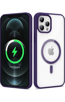 Apple Uyumlu iPhone 12 Pro Max Kılıf M-safe Wireless Şarj Özellikli Silikon Zore Ege Kapak Derin Mor Apple Uyumlu iPhone 12 Pro Max Kılıf M-safe Wireless Şarj Özellikli Silikon Zore Ege Kapak Derin Mor