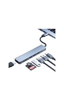 7 İn 1 1x Type-c 3x Usb 1x Sd 1x Tf 1x Hdmı Çıkışlı Usb C Hub Çoklayıcı Görüntü Ve Veri Aktarıcı 7 İn 1 1x Type-c 3x Usb 1x Sd 1x Tf 1x Hdmı Çıkışlı Usb C Hub Çoklayıcı Görüntü Ve Veri Aktarıcı