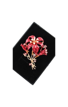 Tutkunun Ve Aşkın Simgesi Kırmızı Zambak Broş. Gold Taşlı Lüks Çiçekli Kadın Yaka İğnesi Çiçek Broş. Çok renkli Tutkunun Ve Aşkın Simgesi Kırmızı Zambak Broş. Gold Taşlı Lüks Çiçekli Kadın Yaka İğnesi Çiçek Broş. Çok renkli