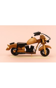 Retro Ahşap Vintage Motosiklet Biblo Büyük Boy Retro Ahşap Vintage Motosiklet Biblo Büyük Boy