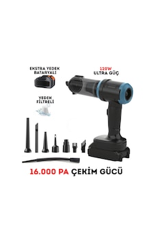 Pro Çift Bataryalı 120w Şarjlı 16000pa Araç İçi Süpürge Pro Çift Bataryalı 120w Şarjlı 16000pa Araç İçi Süpürge
