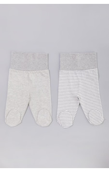 Organicera Organik Yenidoğan Patikli Pantolon, 2 Li Set , Grey Melange Organicera Organik Yenidoğan Patikli Pantolon, 2 Li Set , Grey Melange