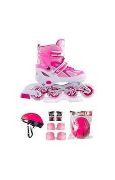 Çift Sıra Kız Çocuk Pembe Çift Sıra Ayarlanabilir Alıştırma Pateni Kask Ve Dizlik Seti Pembe 30-33 Pembe Çift Sıra Kız Çocuk Pembe Çift Sıra Ayarlanabilir Alıştırma Pateni Kask Ve Dizlik Seti Pembe 30-33 Pembe