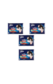 Felix Multipack Sığır Ve Tavuk Etli Yetişkin Yaş Kedi Maması 4x85gr X Adet Felix Multipack Sığır Ve Tavuk Etli Yetişkin Yaş Kedi Maması 4x85gr X Adet