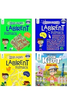 Zihin Açan Labirent Bulmaca 3 Kitap - Don Kilot Hikaye Kitabı Hediye