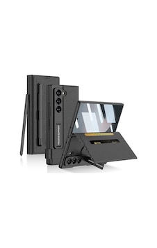 Zore Galaxy Z Fold 6 Suni Deri Tasarımlı Kalem Bölmeli Omsy Kıpta Kartlıklı Standlı Kapak-siyah Litchi Zore Galaxy Z Fold 6 Suni Deri Tasarımlı Kalem Bölmeli Omsy Kıpta Kartlıklı Standlı Kapak-siyah Litchi
